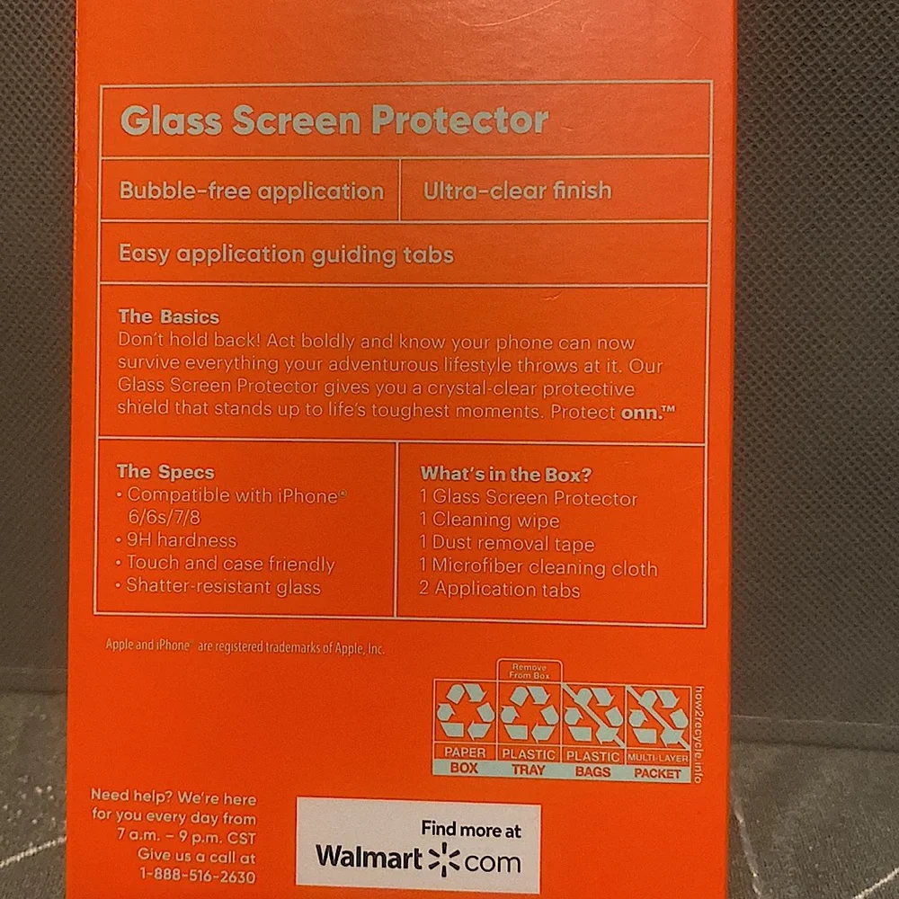 iPhone Glass Screen Protector (6/6s/7/8) by protect onn.